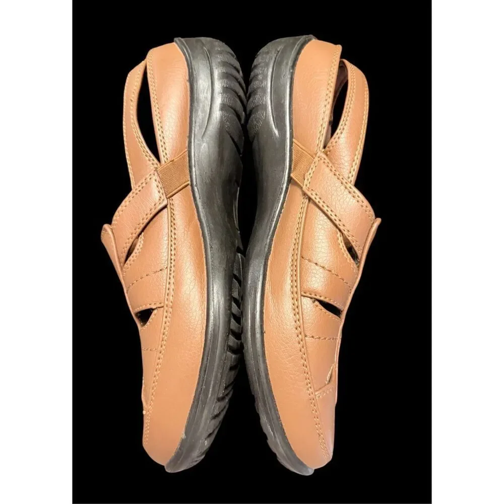 Easy Street Comfort Wave Sling Back Adjustable Flats Sx. 9.5W